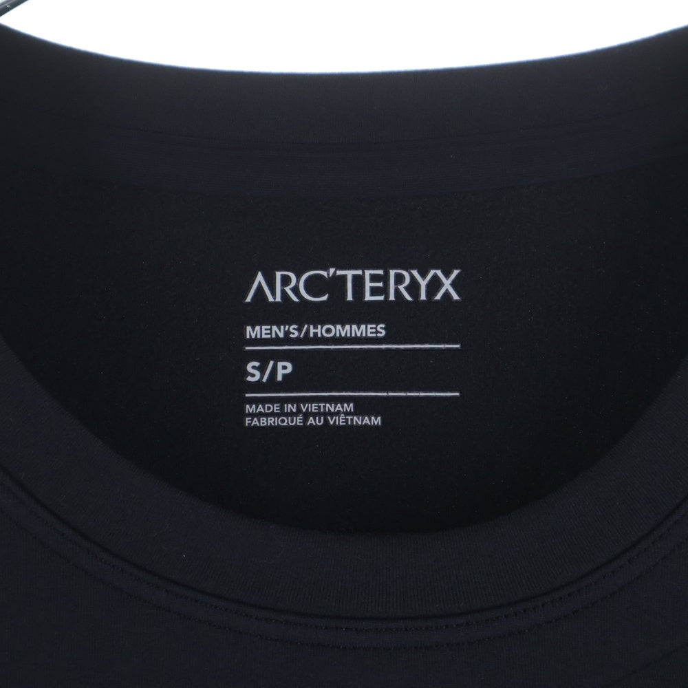 ARC'TERYX(アークテリクス) 25AW RHO LT CREW NECK ロー LT クルーネック 胸ポケット 長袖Tシャツ カットソー ブラック X000009417