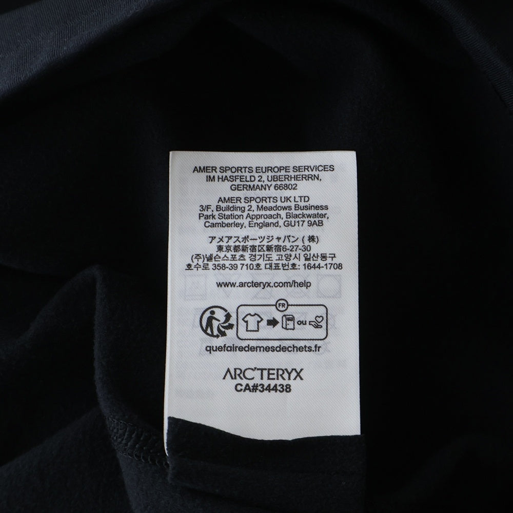 ARC'TERYX(アークテリクス) 25AW RHO LT CREW NECK ロー LT クルーネック 胸ポケット 長袖Tシャツ カットソー ブラック X000009417