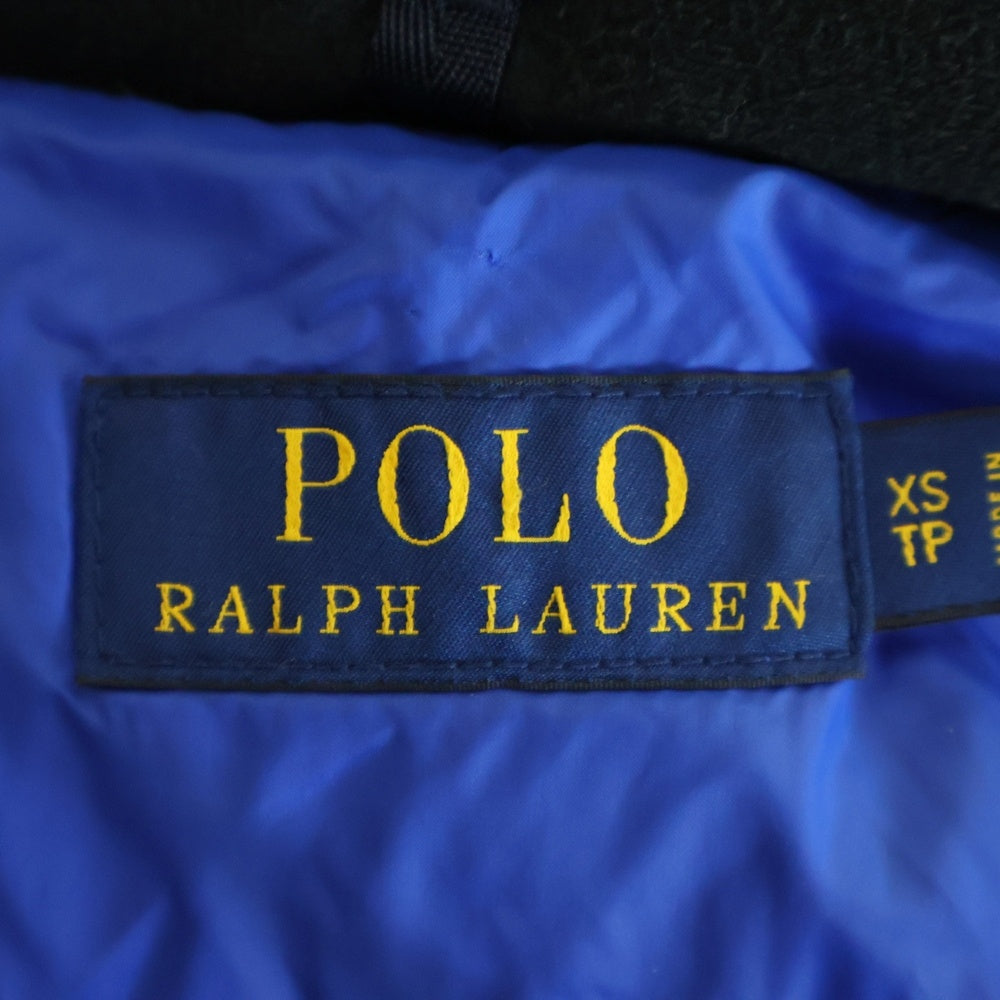 POLO RALPH LAUREN(ポロラルフローレン) ビッグポニー刺繍 ジップアップ フーデッド リップストップ ダウンジャケット ネイビー 0200011692