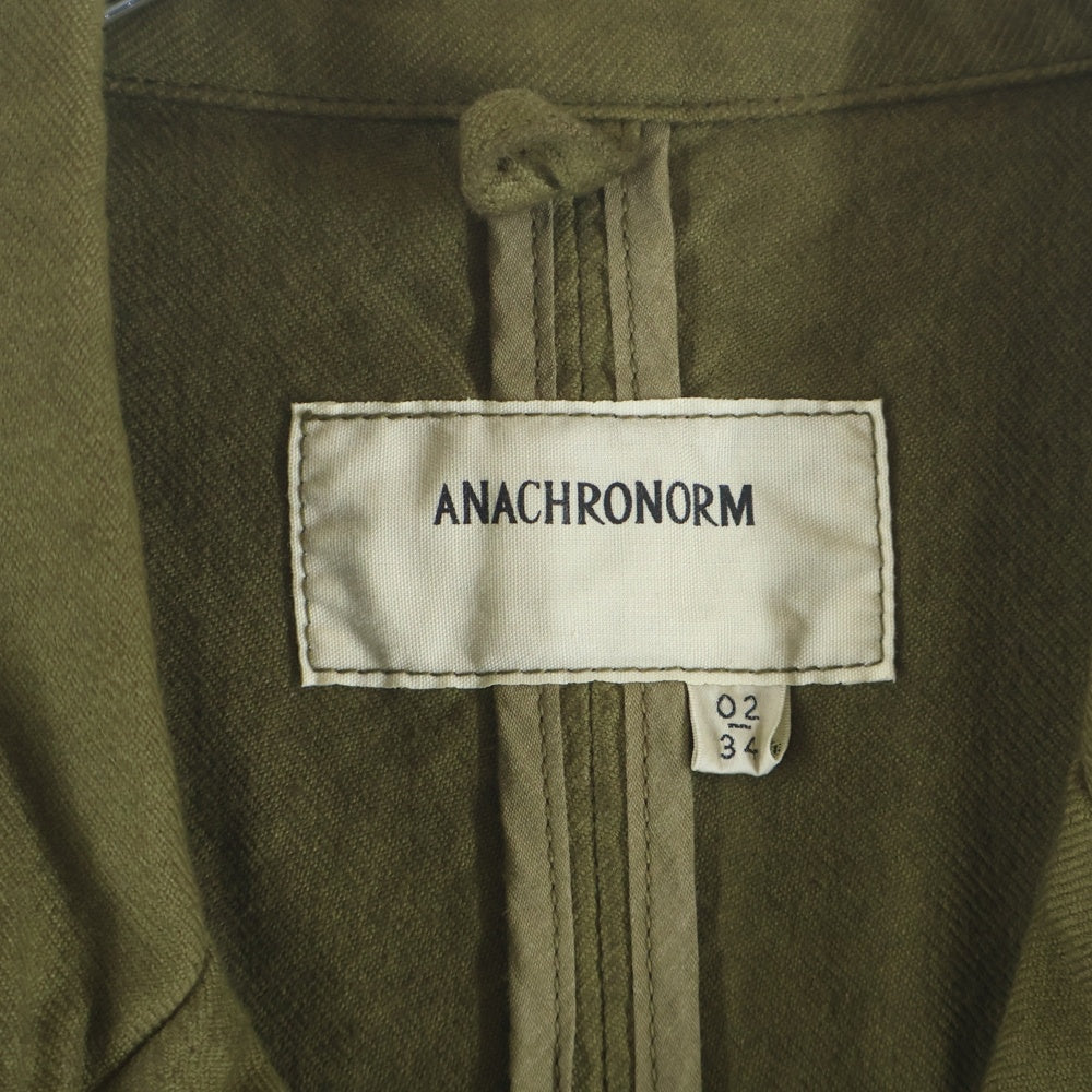 anachronorm(アナクローム) MILITARY SHOP COAT ミリタリーショップコート オリーブ AN156