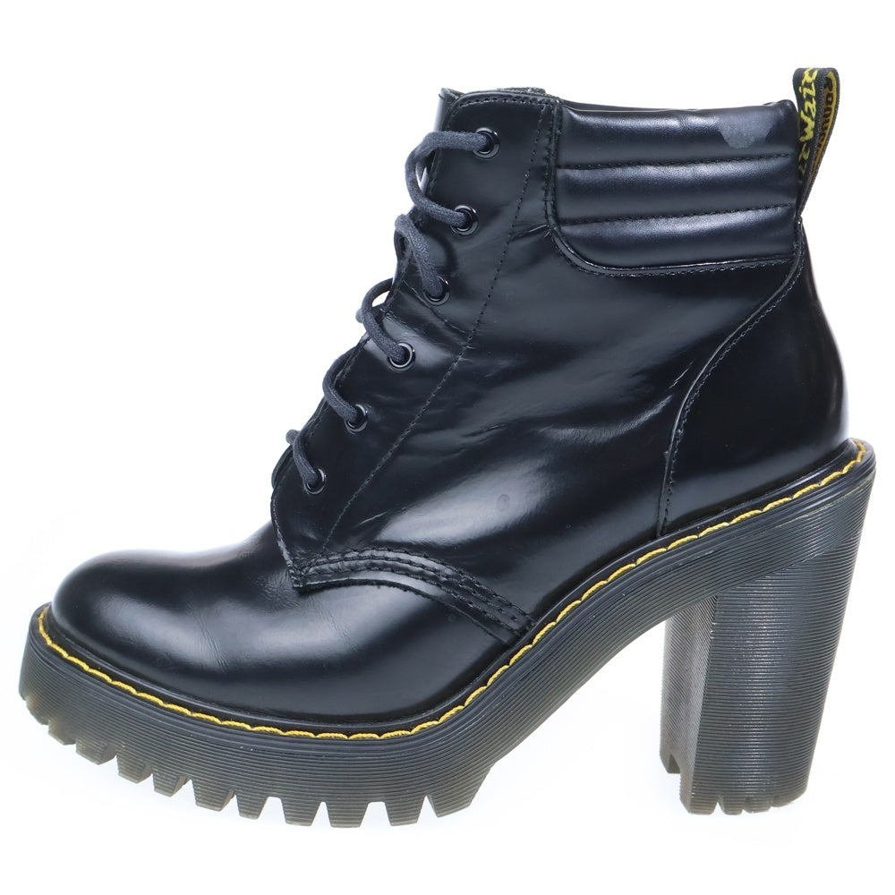 Dr.Martens(ドクターマーチン) PERSEPHONE ペルセフォネ 6ホール レザー レースアップ ヒール ショートブーツ ブラック レディース UK4
