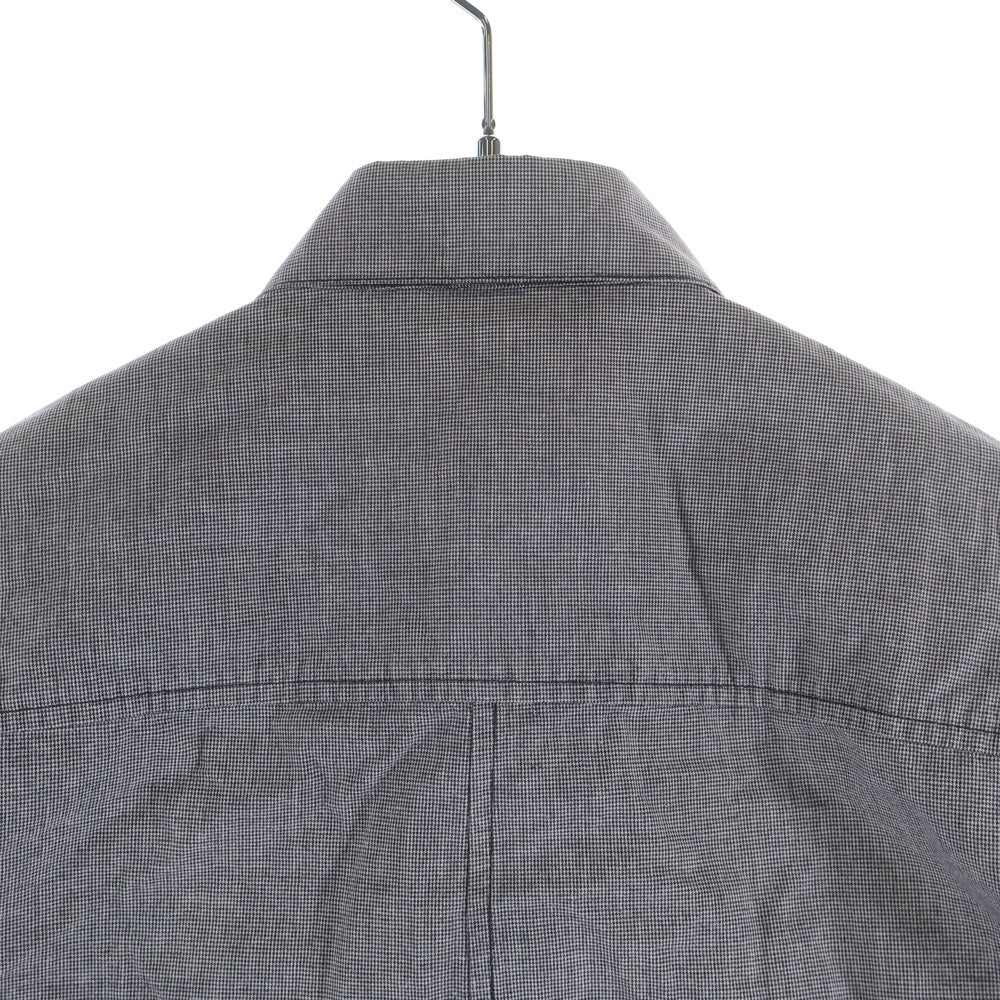 CHROME HEARTS(クロムハーツ) LOOSEENDS ルーズエンド クロスパッチ フローラルボタン 千鳥格子柄 長袖チェックシャツ グレー 2211-304-4887