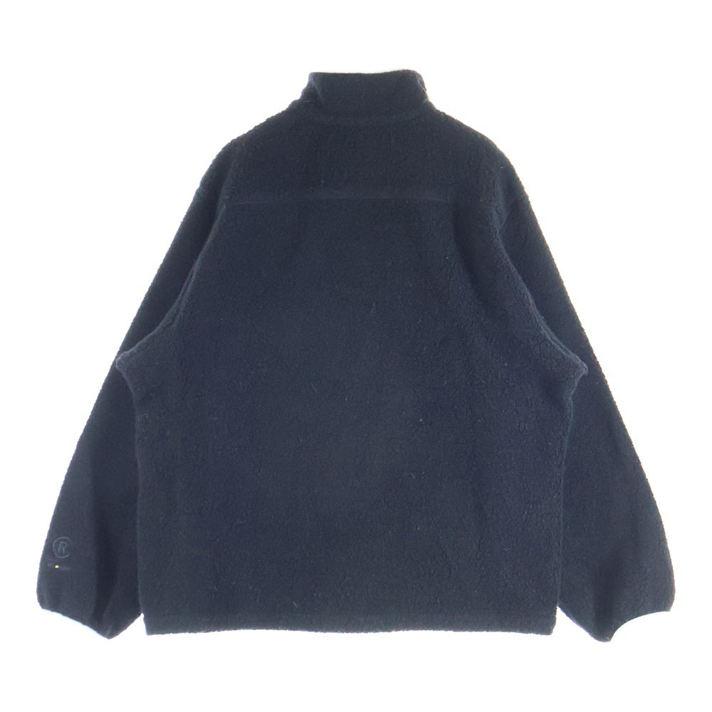 RON HERMAN(ロンハーマン) 25AW ×HELLY HANSEN ヘリーハンセン フリース フルジップ ジャケット ブラック HW52550RH/4210400433