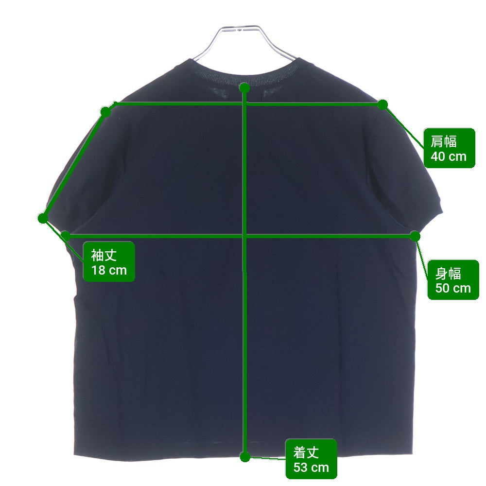 RON HERMAN(ロンハーマン) ×EBURE エブール ショート丈 クルーネック半袖Tシャツ カットソー レディース ネイビー 4110900761