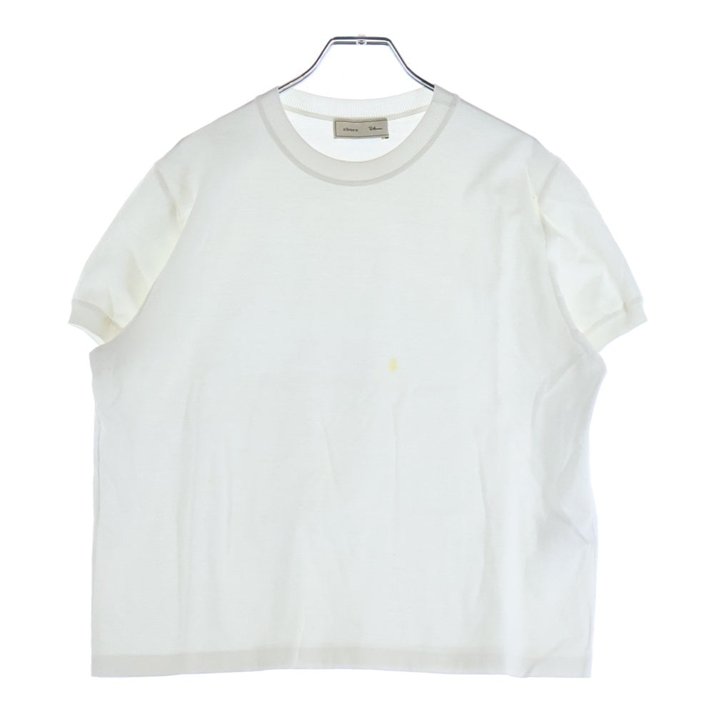RON HERMAN(ロンハーマン) ×EBURE エブール ショート丈 クルーネック半袖Tシャツ カットソー レディース ホワイト 4110900761
