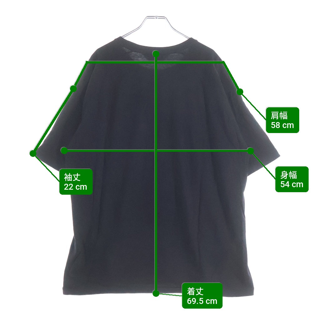 ANCELLM(アンセルム) UNEVENNESS T-SHIRT アンイーブンネス 半袖Tシャツ カットソー ブラック ANC-CT103