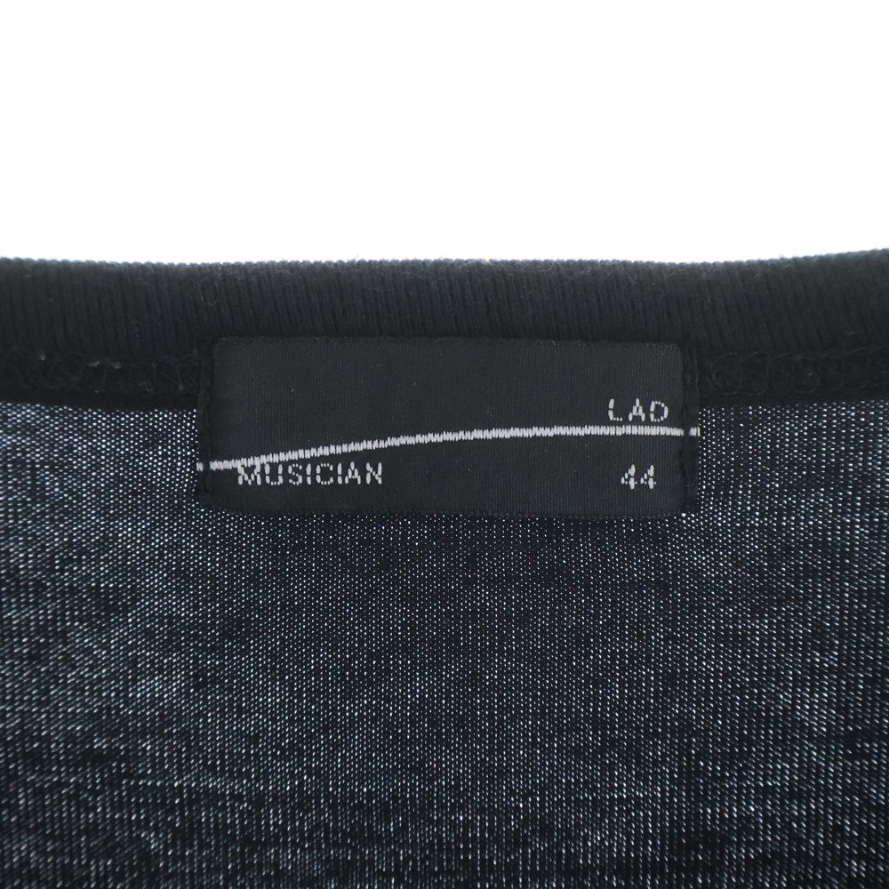 LAD MUSICIAN(ラッドミュージシャン) コットン クルーネック 半袖Tシャツ カットソー ブラック 2323-701