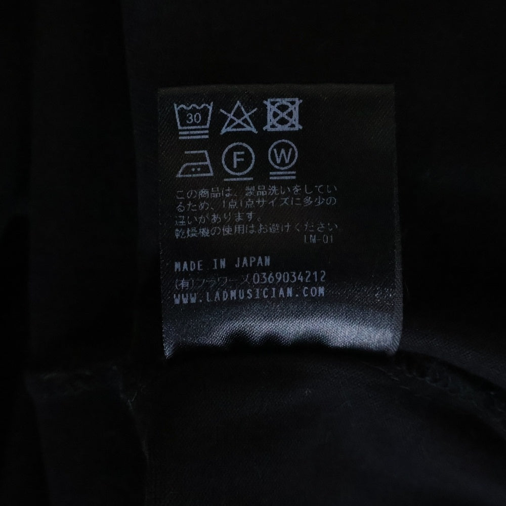 LAD MUSICIAN(ラッドミュージシャン) コットン クルーネック 半袖Tシャツ カットソー ブラック 2323-701