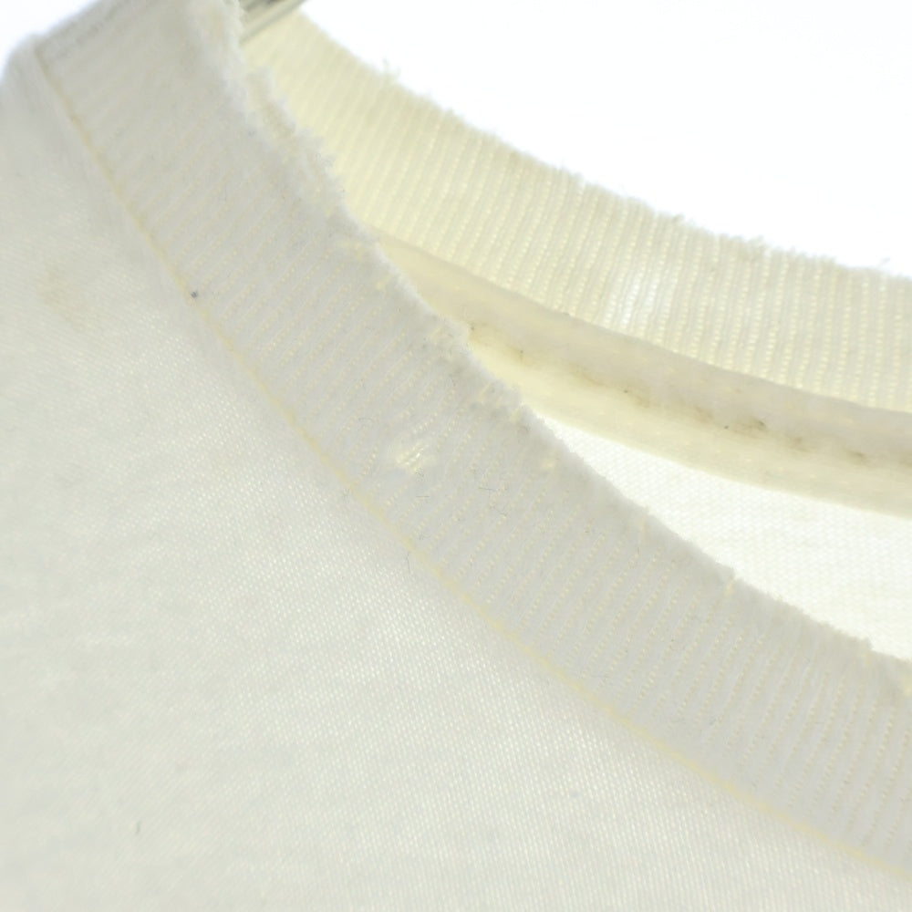 ANCELLM(アンセルム) EMBROIDERY DYED T-SHIRT フロンロゴエンブロイダリー ダイ 半袖Tシャツ カットソー ホワイト