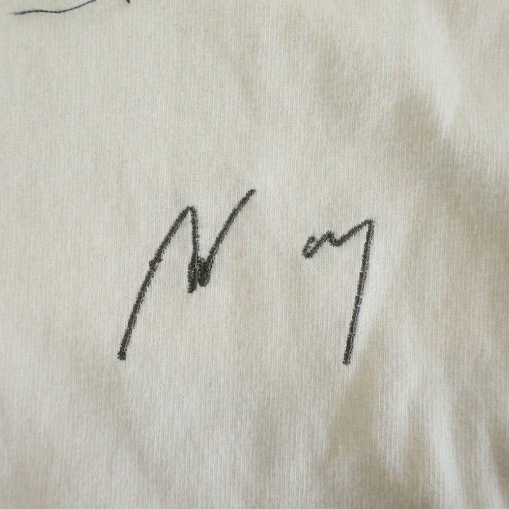 ANCELLM(アンセルム) EMBROIDERY DYED T-SHIRT フロンロゴエンブロイダリー ダイ 半袖Tシャツ カットソー ホワイト