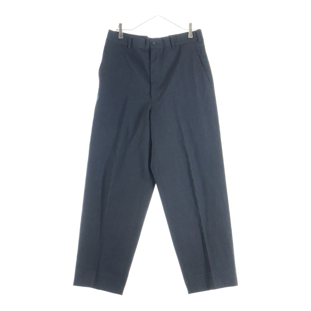 COMME des GARCONS HOMME(コムデギャルソンオム) 90s TAPERED PANTS 田中オム期 金タグ ワイド ストレート ジップアップ ウール テーパード パンツ ブラック HP-07004L