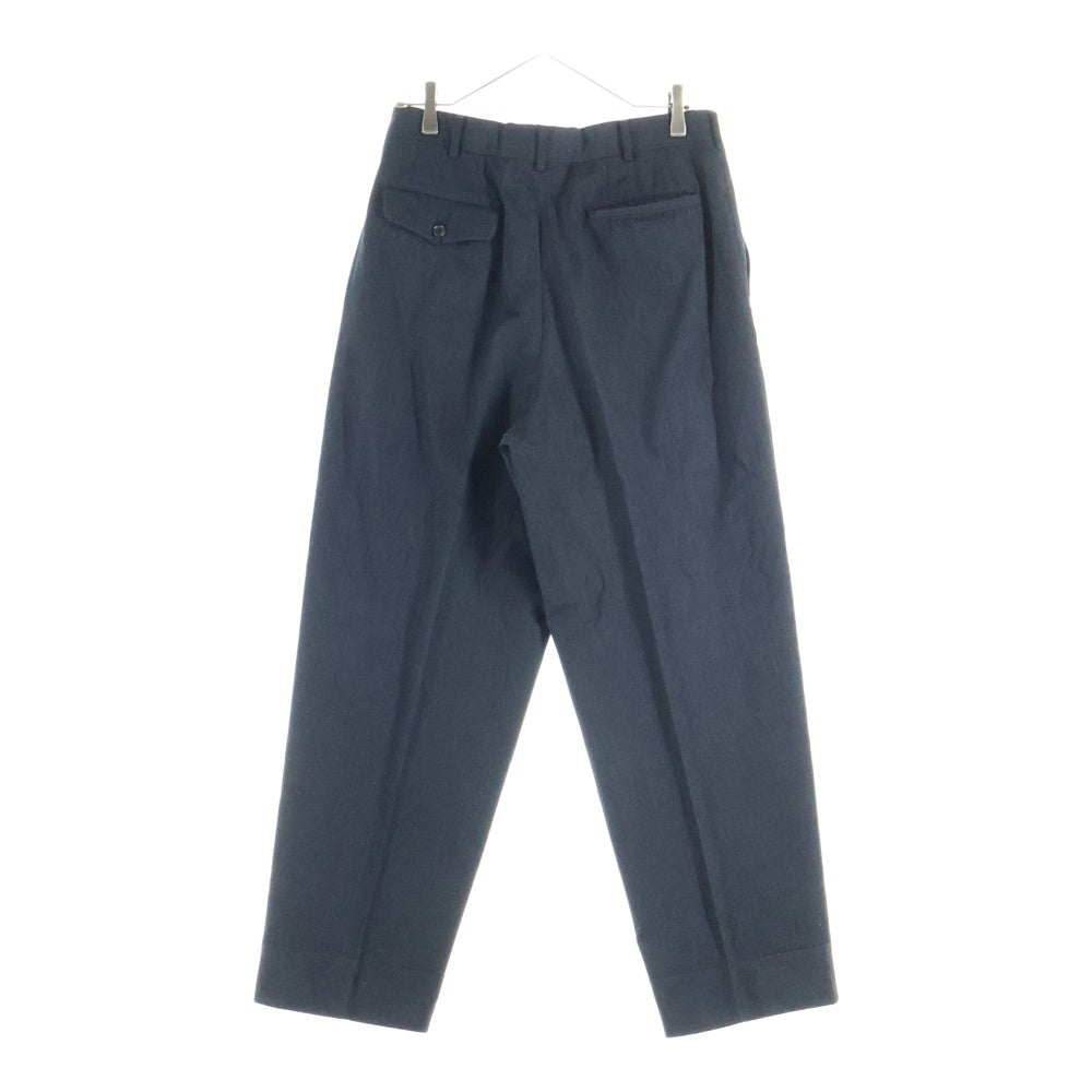 COMME des GARCONS HOMME(コムデギャルソンオム) 90s TAPERED PANTS 田中オム期 金タグ ワイド ストレート ジップアップ ウール テーパード パンツ ブラック HP-07004L