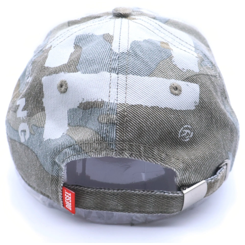 DIESEL(ディーゼル) C-EWAN-CMF HAT カモフラージュ ロゴプリント キャップ カーキ A15098