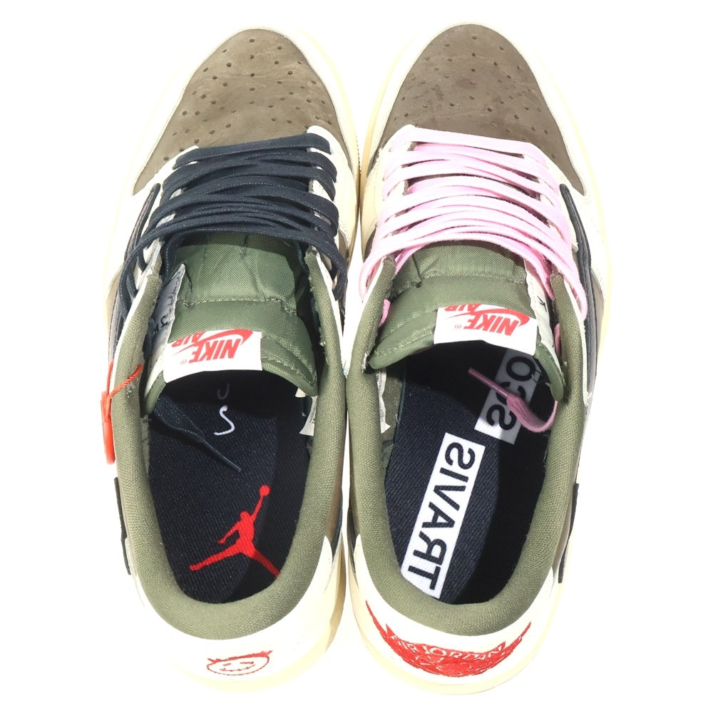 NIKE(ナイキ) ×TRAVIS SCOTT AIR JORDAN 1 LOW OG SP REVERSE OLIVE トラヴィススコット エアジョーダン1 リバースオリーブ ローカットスニーカー US10.5/28.5cm DM7866-200