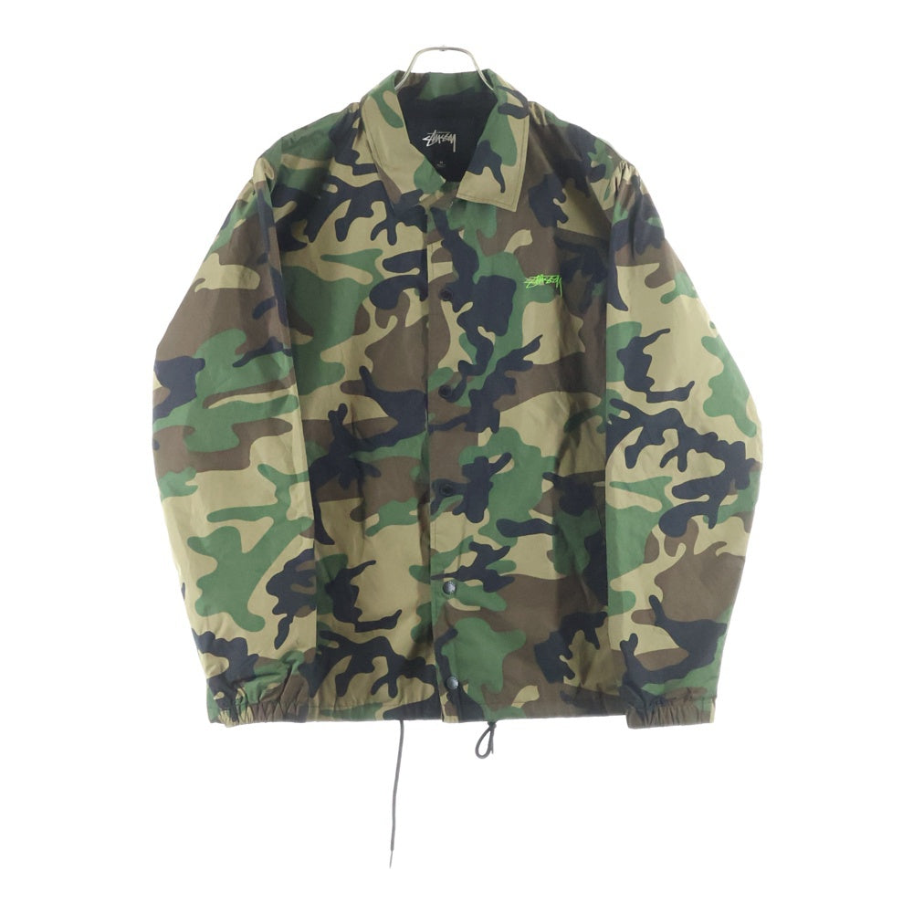 STUSSY(ステューシー) CAMO CRUIZE カモクルーズ バックログプリント 迷彩 コーチ ジャケット カーキ