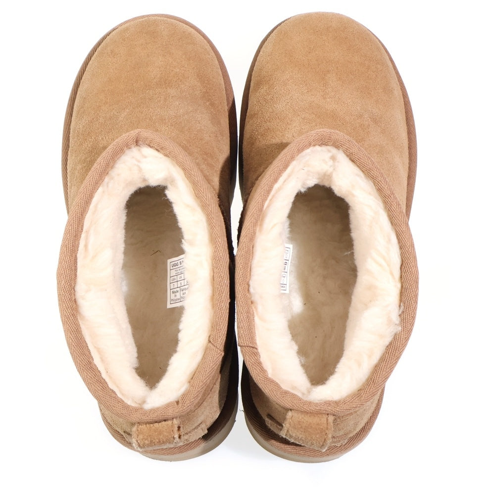 UGG(アグ) クラシック ウルトラミニ プラットフォーム ムートンブーツ ブラウン レディース US7/24cm 1135092
