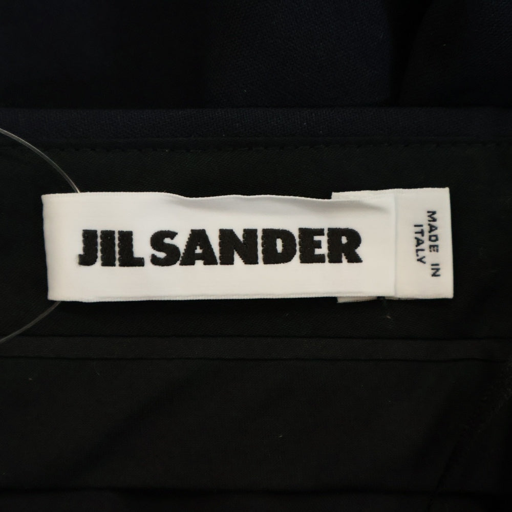 JIL SANDER(ジルサンダー) 18SS イタリア製 センタープレス ジップフライ スラックスパンツ ネイビー JSPN300720