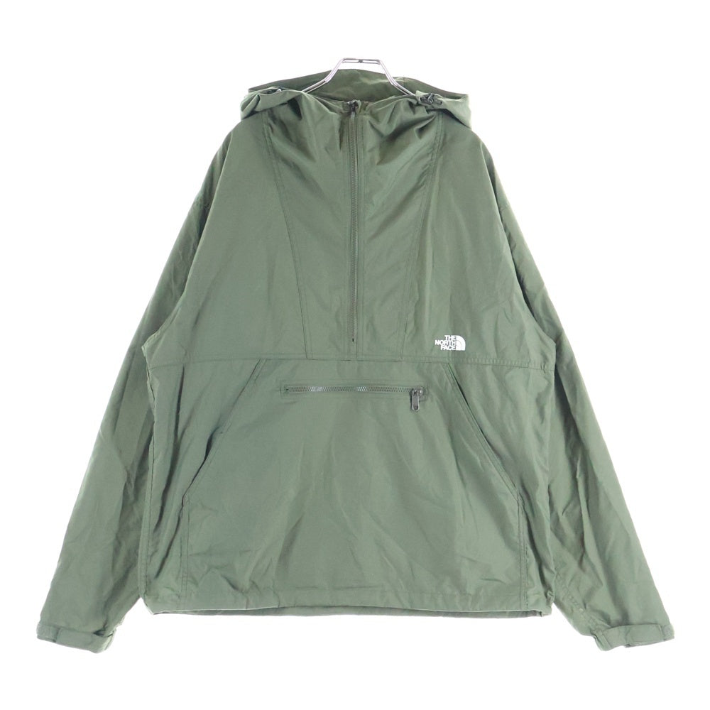THE NORTH FACE(ザノースフェイス) COMPACT ANORAK コンパクトアノラック ハーフジップ フーディージャケット カーキ NP21735