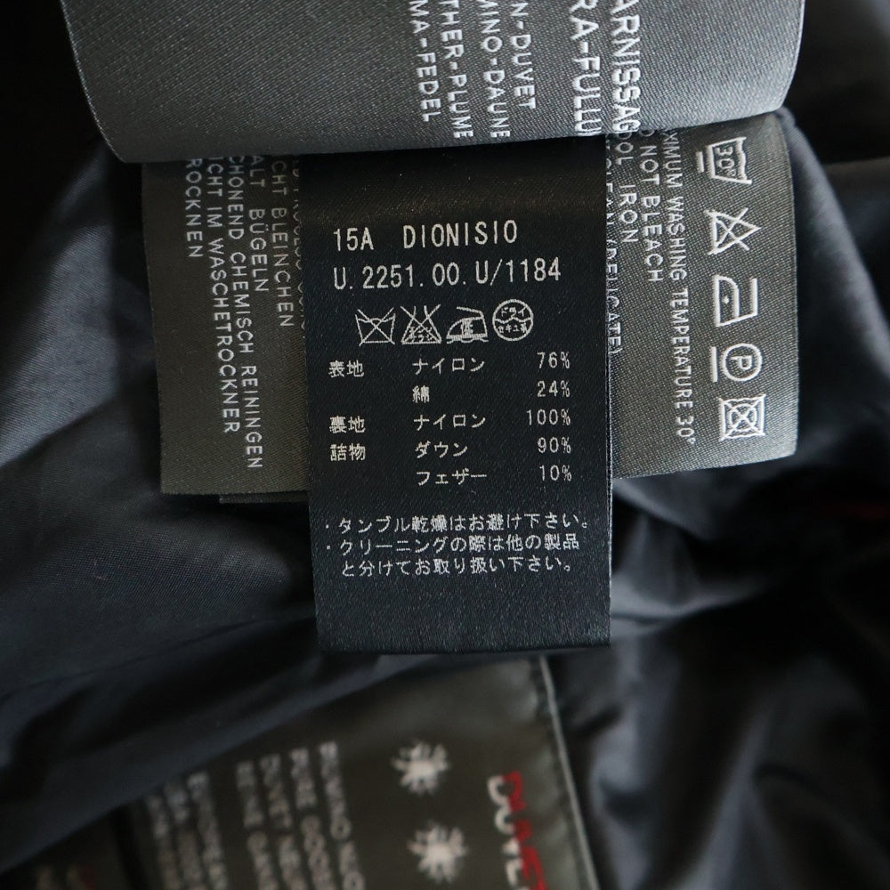 DUVETICA(デュベティカ) ジップアップ フーデットダウンジャケット ブラック 01672678