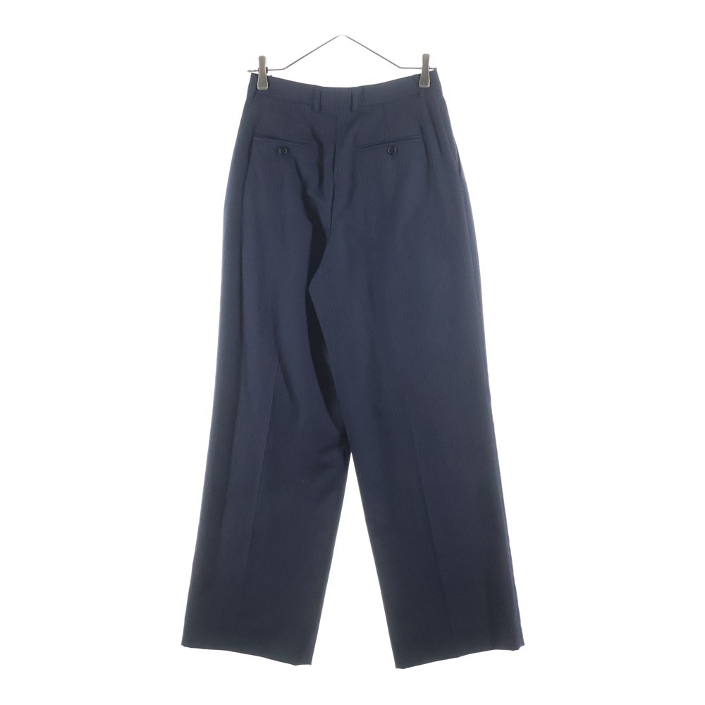 CELINE(セリーヌ) マルチポケット ジップアップ ストライプ柄 スラックスパンツ ネイビー 2P718503R