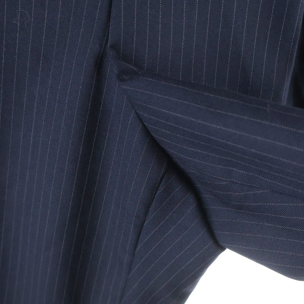 CELINE(セリーヌ) マルチポケット ジップアップ ストライプ柄 スラックスパンツ ネイビー 2P718503R