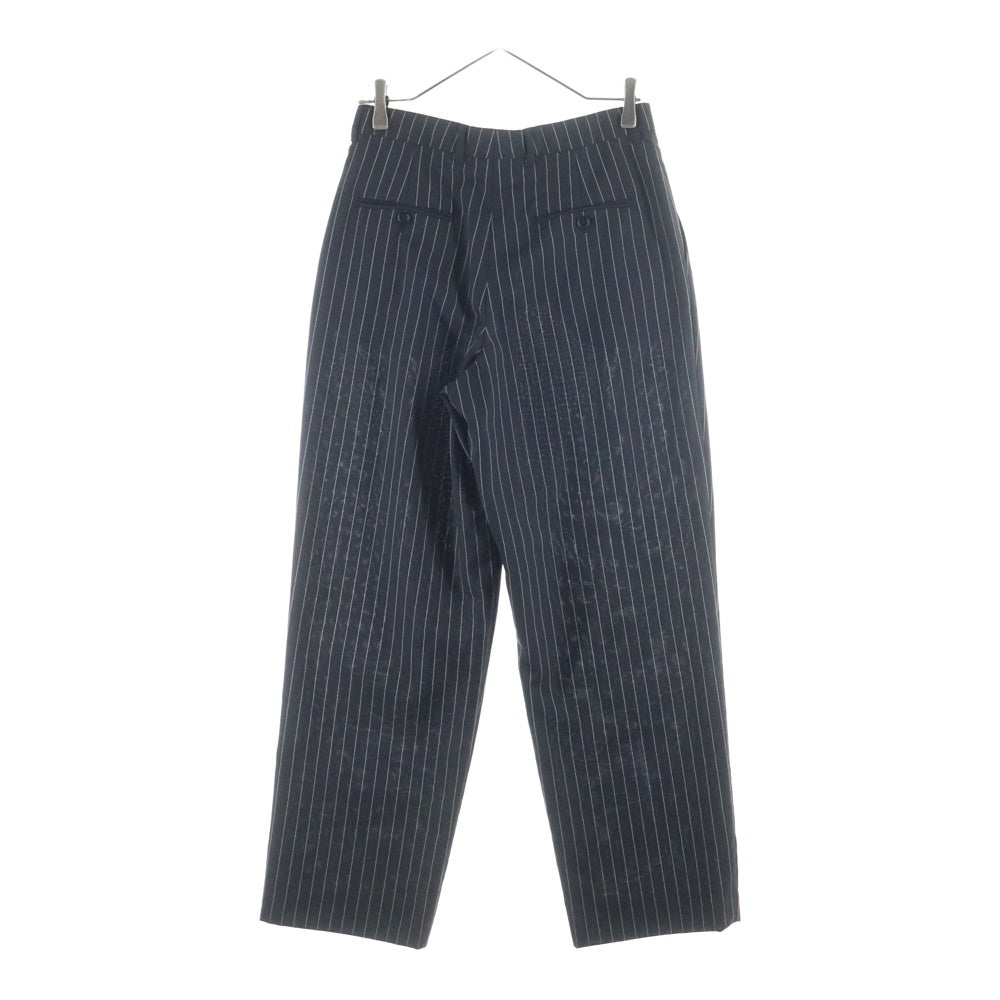 CELINE(セリーヌ) 21SS マルチポケット ジップアップ ストライプ柄 スラックスパンツ ブラック 2P519240M