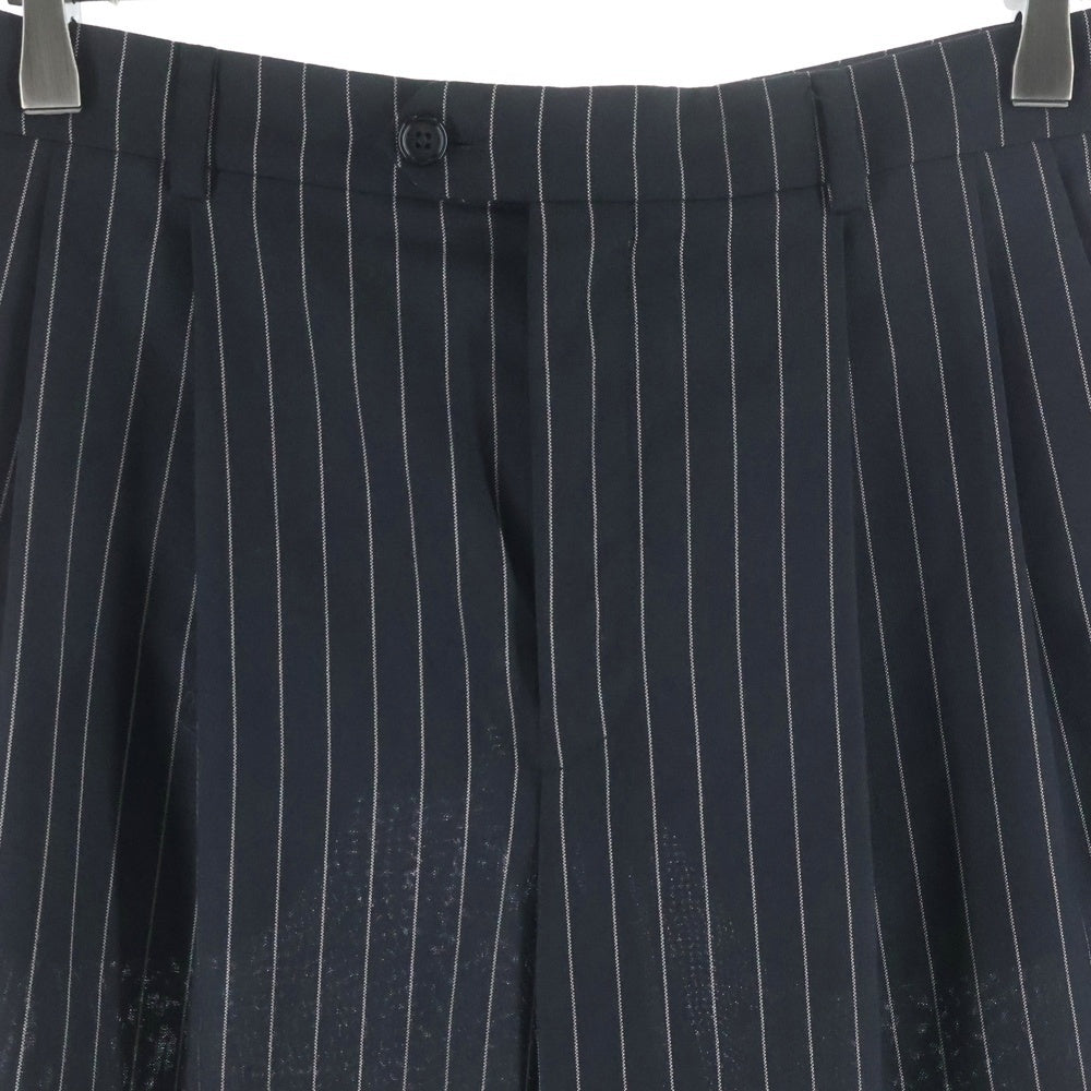 CELINE(セリーヌ) 21SS マルチポケット ジップアップ ストライプ柄 スラックスパンツ ブラック 2P519240M