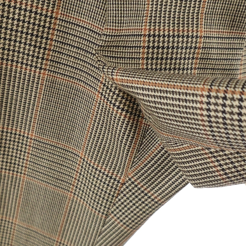 CELINE(セリーヌ) マルチポケット 2タック ジップアップ チェック柄 スラックスパンツ ブラウン 2P580012J