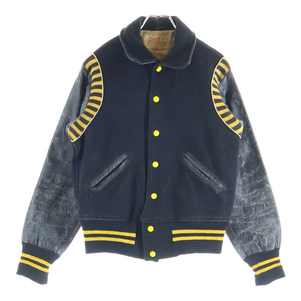 VINTAGE(ヴィンテージ) 60-70S VINTAGE RIPON AWARDJACKET ヴィンテージ リポンアワードジャケット レザー切替 スタジアムジャケット ブラック