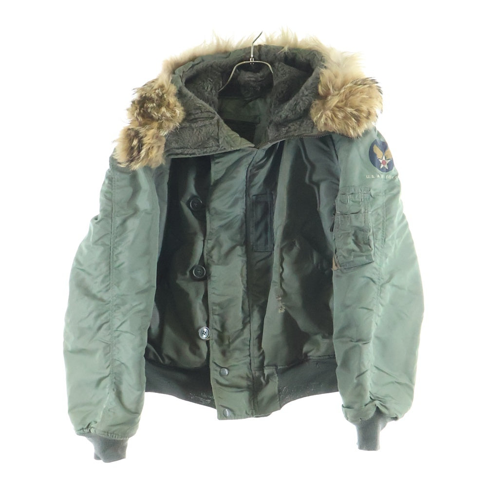 VINTAGE(ヴィンテージ) 50S VINTAGE MILITARY N-2B ヴィンテージ ミリタリー 初期型 黒タグ ファーフーデッド フライトジャケット カーキ MIL-J-6278B