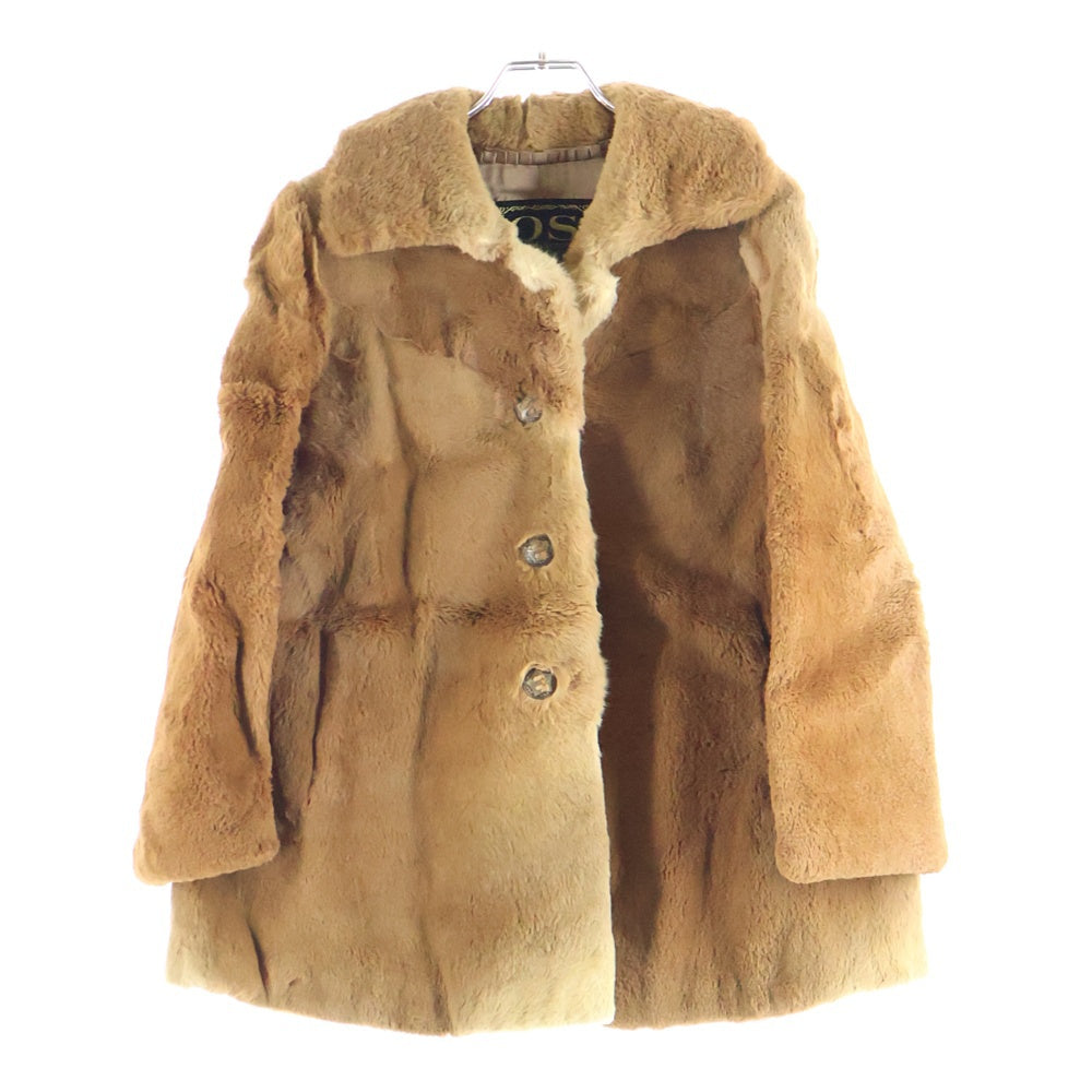 NO BRAND(ノーブランド) OS FUR FASHION オズファーファッション ファー テーラードカラージャケット ブラウン