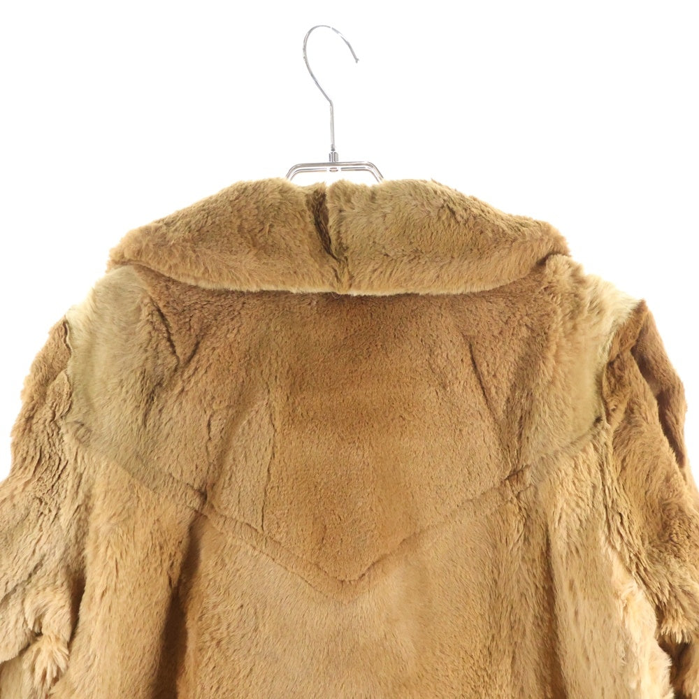 NO BRAND(ノーブランド) OS FUR FASHION オズファーファッション ファー テーラードカラージャケット ブラウン