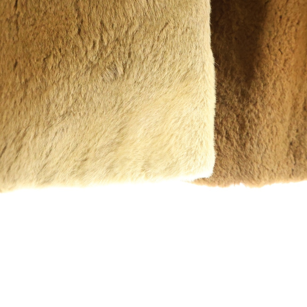 NO BRAND(ノーブランド) OS FUR FASHION オズファーファッション ファー テーラードカラージャケット ブラウン