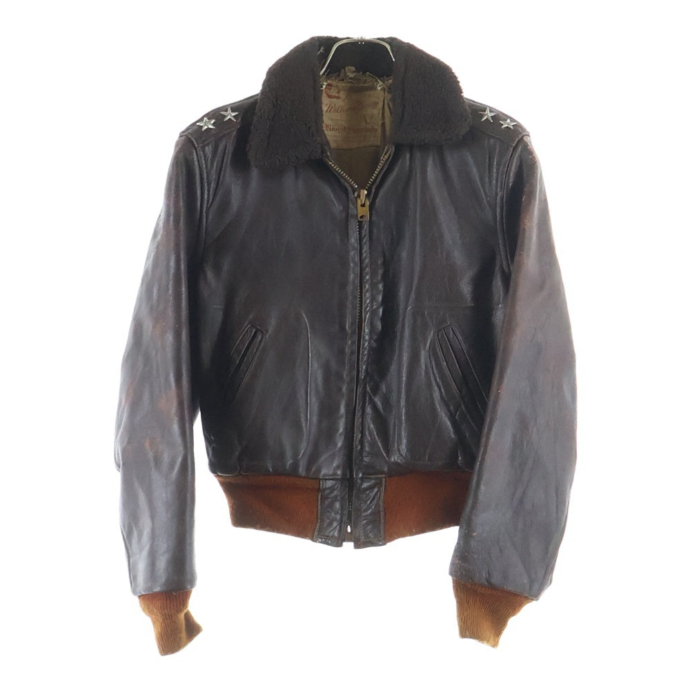 VINTAGE(ヴィンテージ) 70S WILLIAM BARRY G-1 VINTAGE ウィリアムバリー ヴィンテージ ボアカラー レザージャケット ブラウン