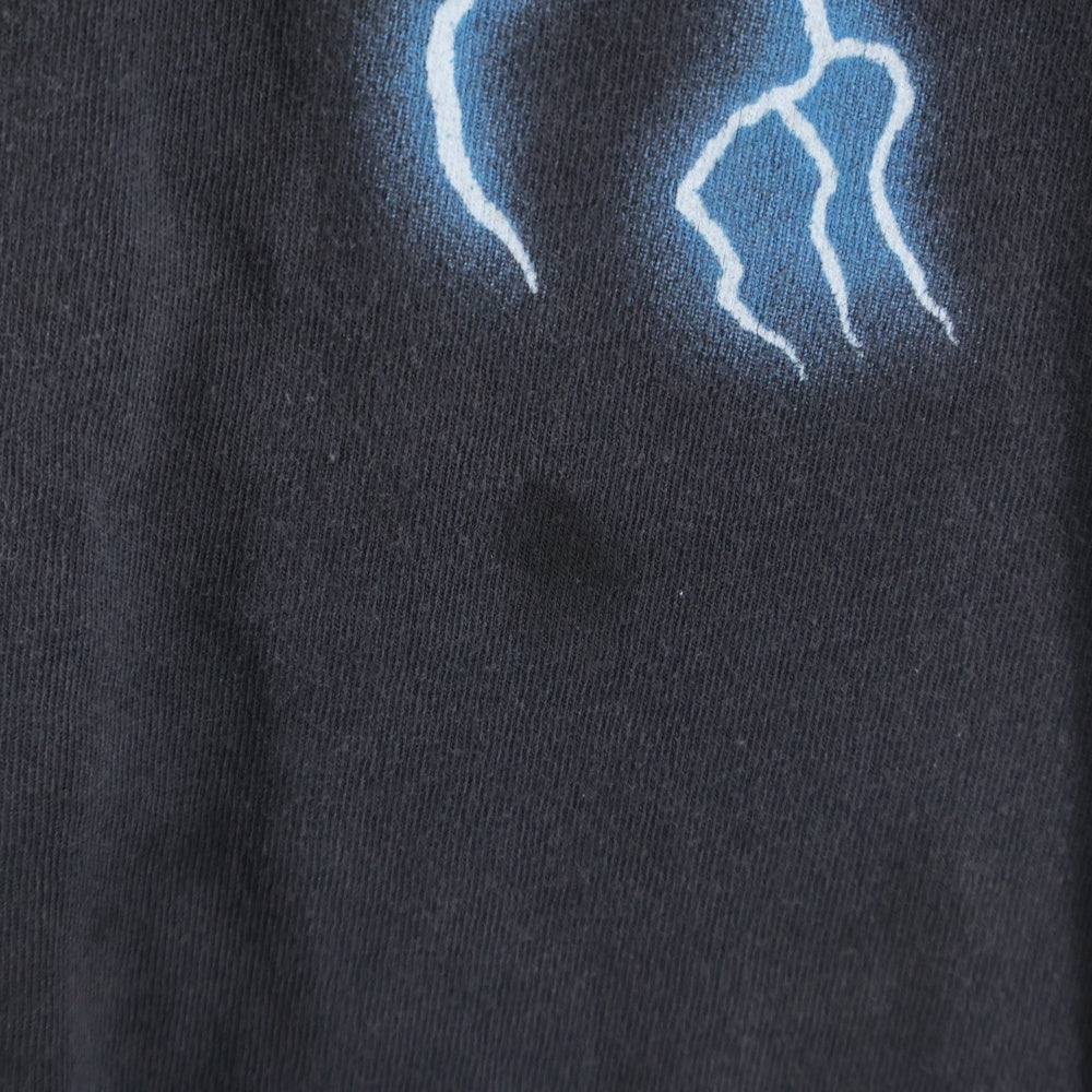 SAINT MICHAEL(セントマイケル) 24AW SS TEE MEDUSA メドゥーサ ヴィンテージ加工プリントTシャツ 半袖クルーネックカットソー ブラック SM-YS1-0000-002