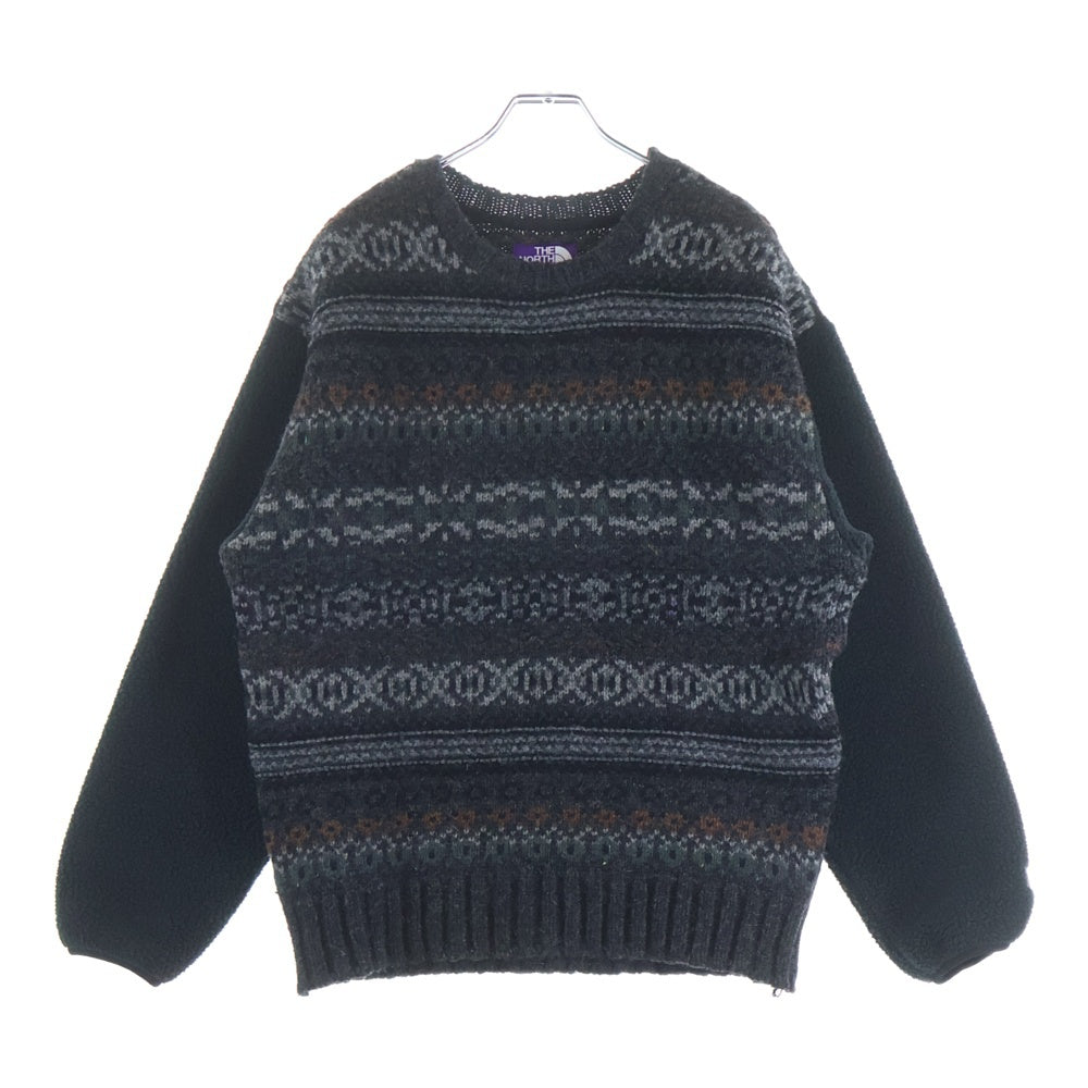 THE NORTH FACE PURPLE LABEL(ノースフェイスパープルレーベル) FIELD CREW NECK SWEATER フィールド クルー ネック ニット セーター グレー NT6254N