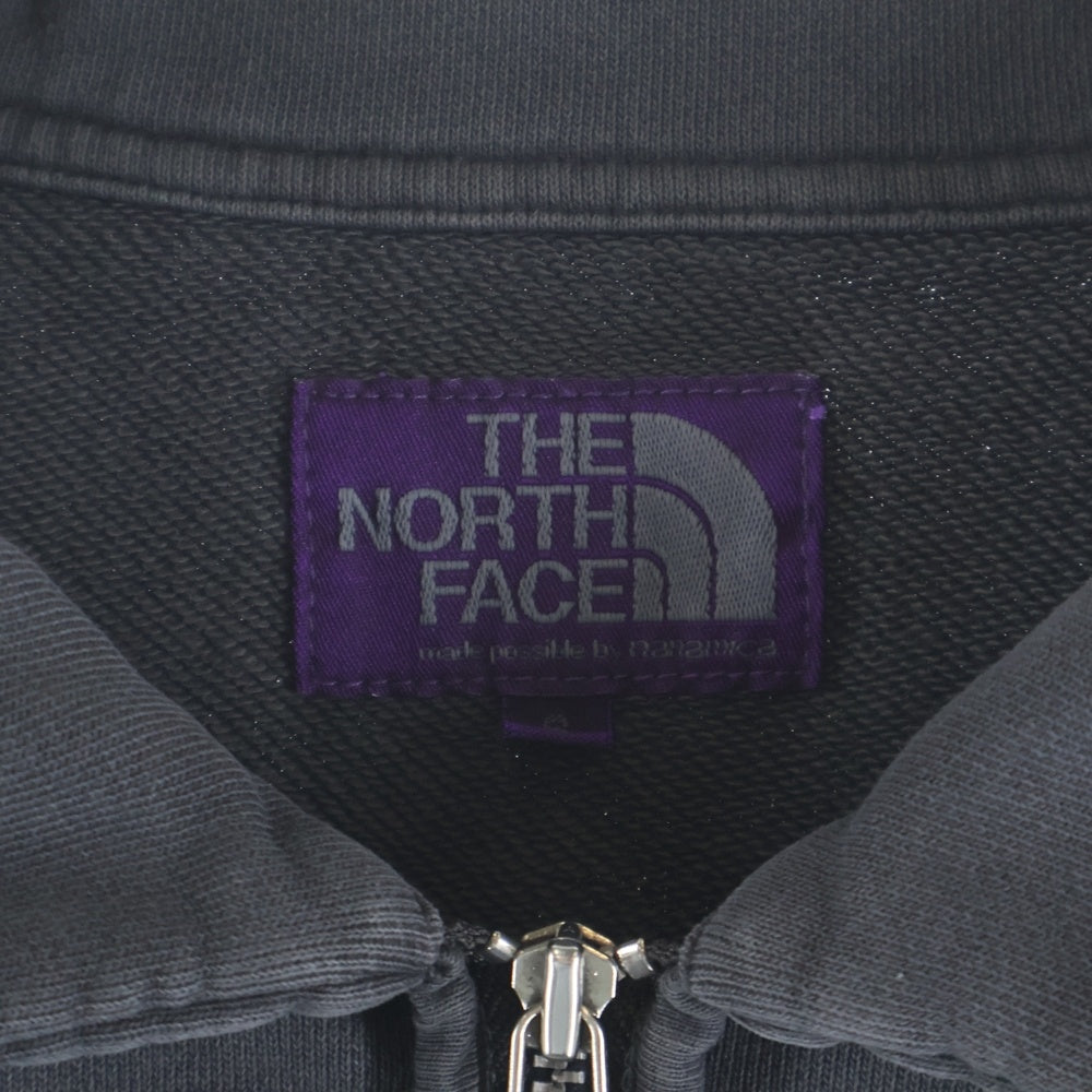 THE NORTH FACE PURPLE LABEL(ノースフェイスパープルレーベル) 11OZ HALF ZIP SWEATSHIRT イレブンオンス ハーフジップ スウェット トレーナ ブラック