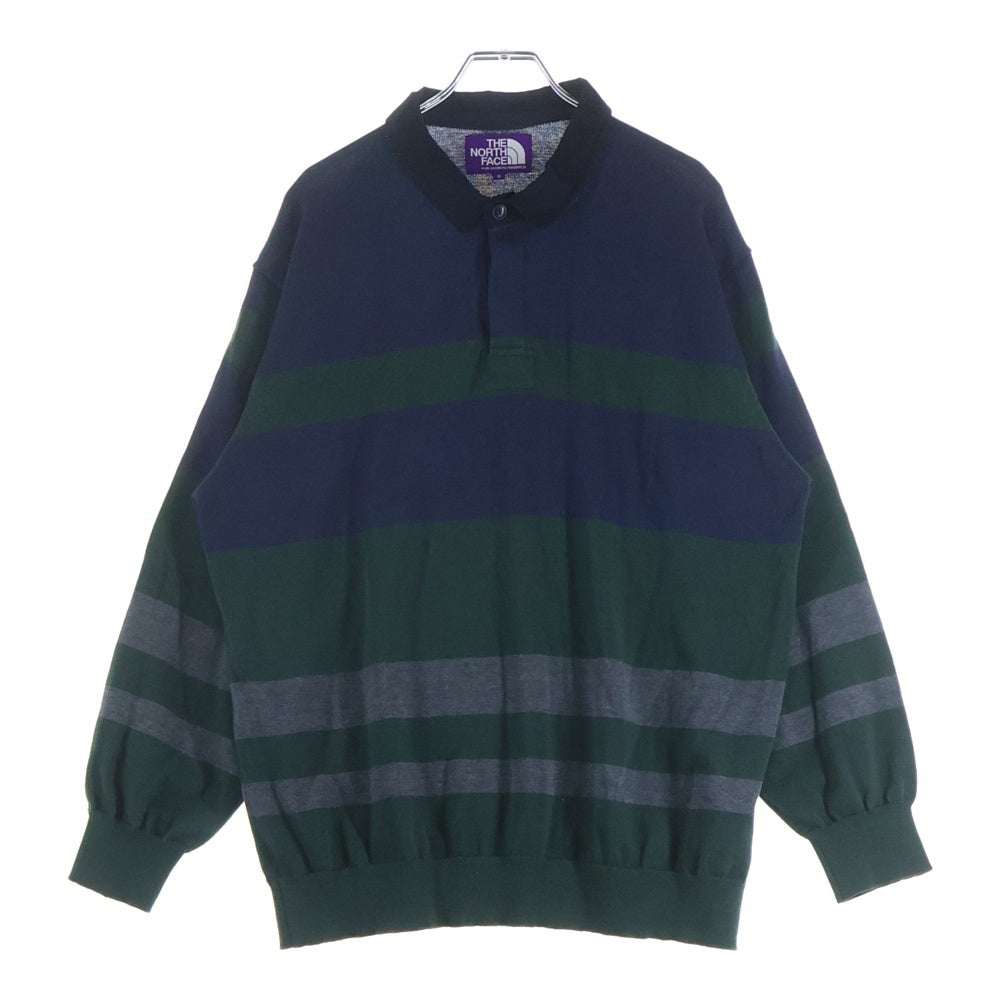 THE NORTH FACE PURPLE LABEL(ノースフェイスパープルレーベル) 25SS FIELD KNIT RUGBY SHIRT フィールドニット ラグビーシャツ マルチ N25SJ025