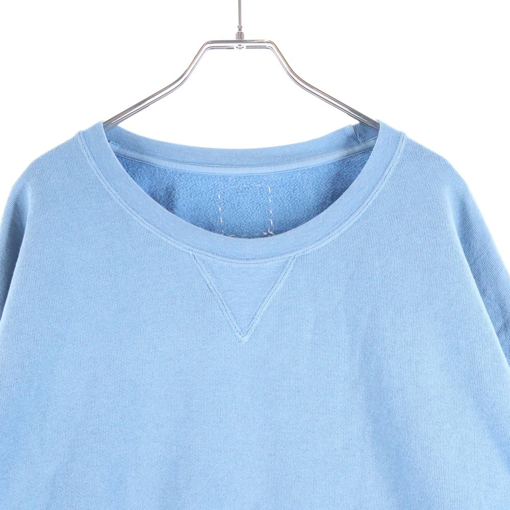 VISVIM(ヴィスヴィム) JUMBO SB SWEAT L/S DMGD ジャンボ エスビー ダメージ加工 クルーネック スウェット トレーナー ブルー 0125205010019