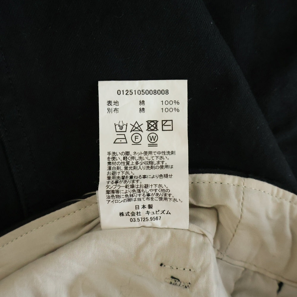VISVIM(ヴィスヴィム) 25SS EX WIDE CHINO PANTS イーエックス ワイド ボタンフライ チノパンツ ブラック 0125105008008