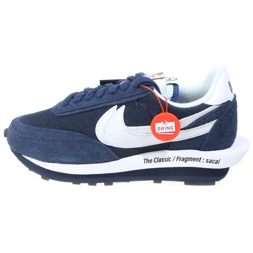 NIKE(ナイキ) ×sacai×FRAGMENT DESIGN LD WAFFLE サカイ フラグメントデザイン LDワッフルローカットスニーカー ネイビー US9/27cm DH2684-400