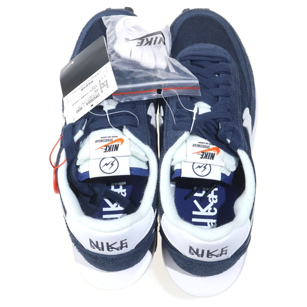 NIKE(ナイキ) ×sacai×FRAGMENT DESIGN LD WAFFLE サカイ フラグメントデザイン LDワッフルローカットスニーカー ネイビー US9/27cm DH2684-400