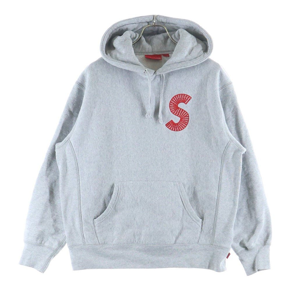 SUPREME(シュプリーム) 20AW S Logo Hooded Sweatshirt Sロゴ エンブロイダリー フーデッド スウェット プルオーバー パーカー グレー