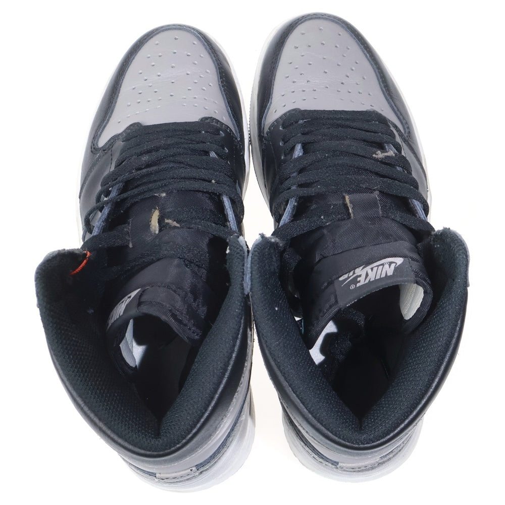 NIKE(ナイキ) AIR JORDAN 1 RETRO HIGH OG SHADOW エアジョーダン シャドウ ハイカットスニーカー ブラック/グレー US8.5/26.5cm 555088-013