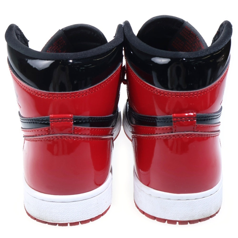 NIKE(ナイキ) AIR JORDAN 1 RETRO HIGH OG BRED PATENT エアジョーダン1 レトロ ブレッド パテント ハイカットスニーカー レッド/ブラック US8.5/26.5 555088-063