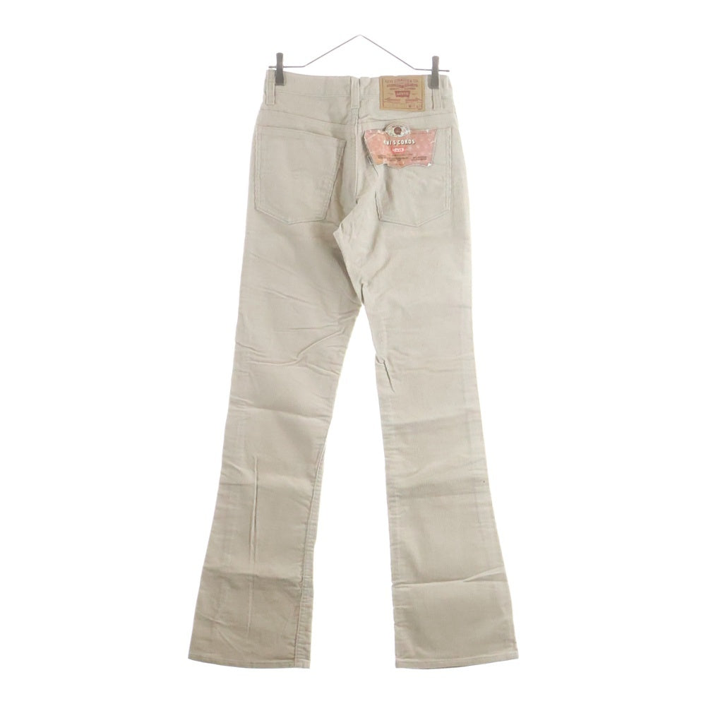 Levi's(リーバイス) 80S 517 ボタン裏539 白タブ ジップフライ コーデュロイ ブーツカットパンツ ベージュ レディース デットストック 517-1522