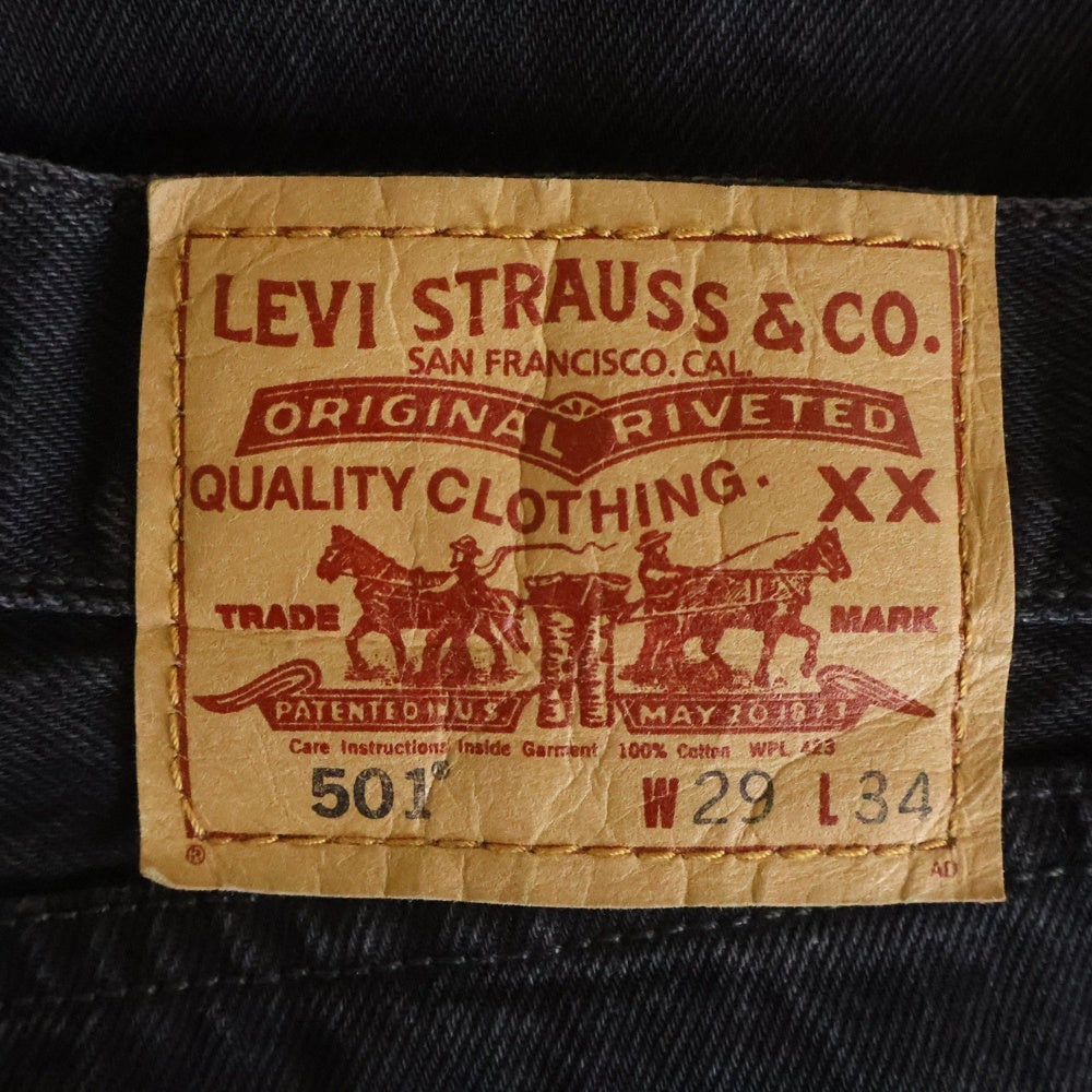 Levi's(リーバイス) 501 ボタン裏4384 ハイチ製 ボタンフライ デニムパンツ ブラック