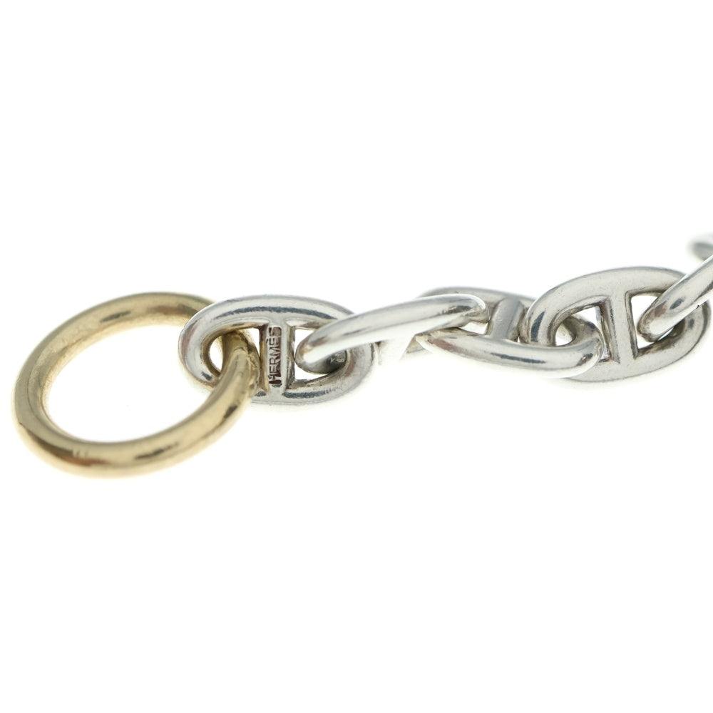 HERMES(エルメス) ヴィンテージ マルジェラ期 Chaine d'Ancre MM YG Mix シェーヌダンクル イエローゴールドミックス ブレスレット 17コマ シルバー/ゴールド