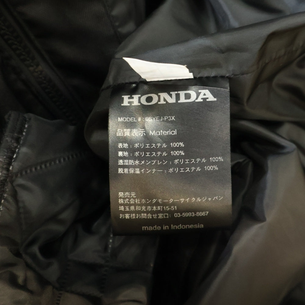 NO BRAND(ノーブランド) HONDA ホンダ ポリエステル ジップアップ ライダースジャケット ブラック 0SYEJ-P3X