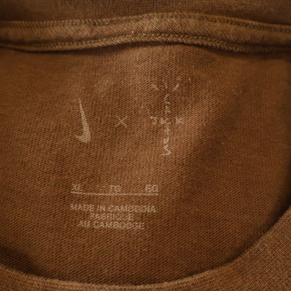 NIKE(ナイキ) ×CACTUS JACK AS U NRG BH SS TEE CACAO WOW Tee カクタスジャック 両面プリントTシャツ 半袖クルーネックカットソー ブラウン DM1286-259